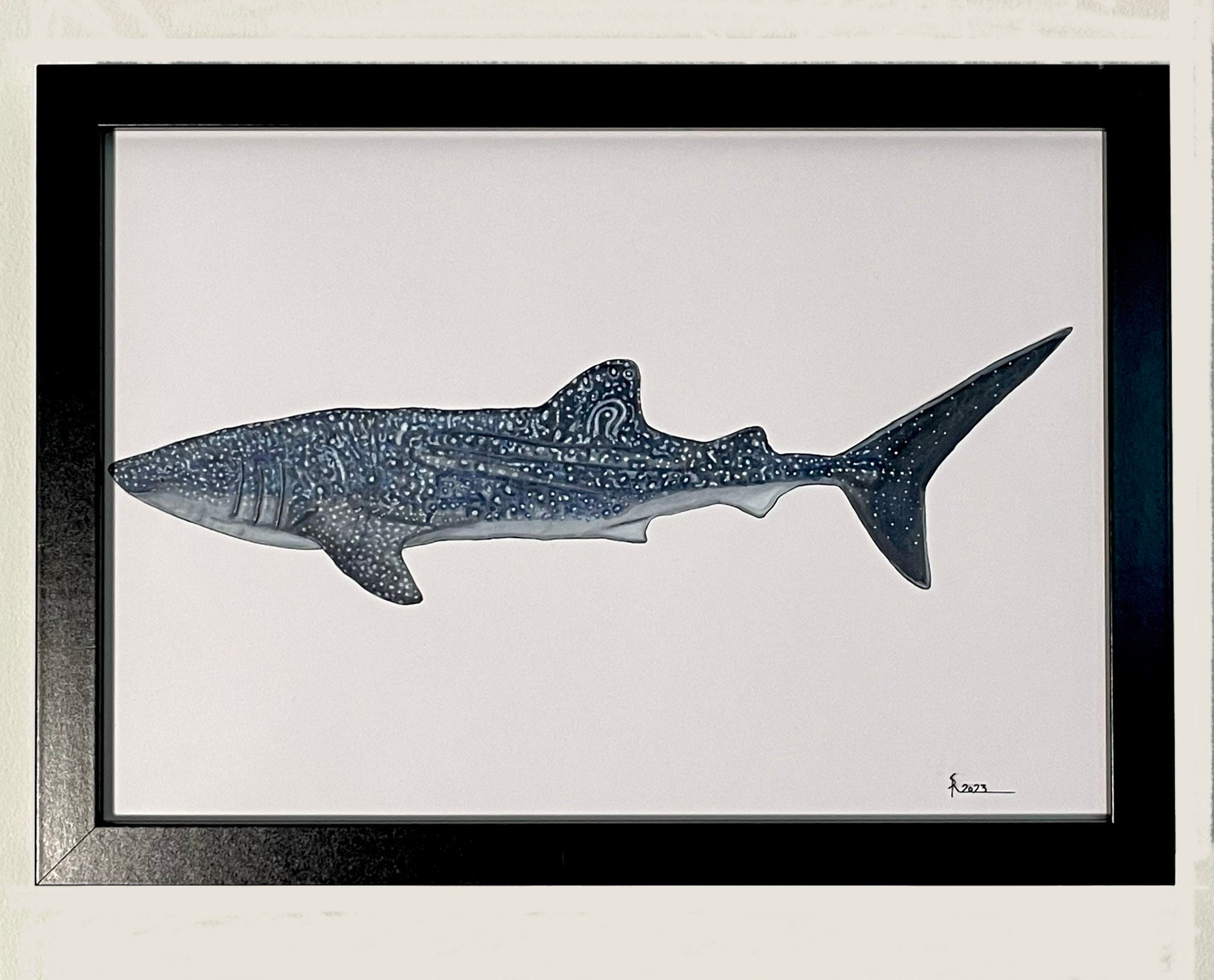 Whale Shark Print (B&W) | Fine Art Print – Elk Draws