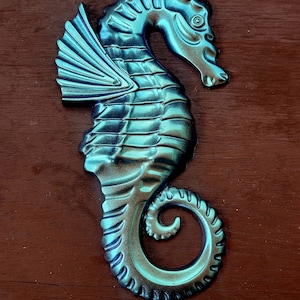 Seahorse wall plaque - wall mount - resin seahorse - sealife