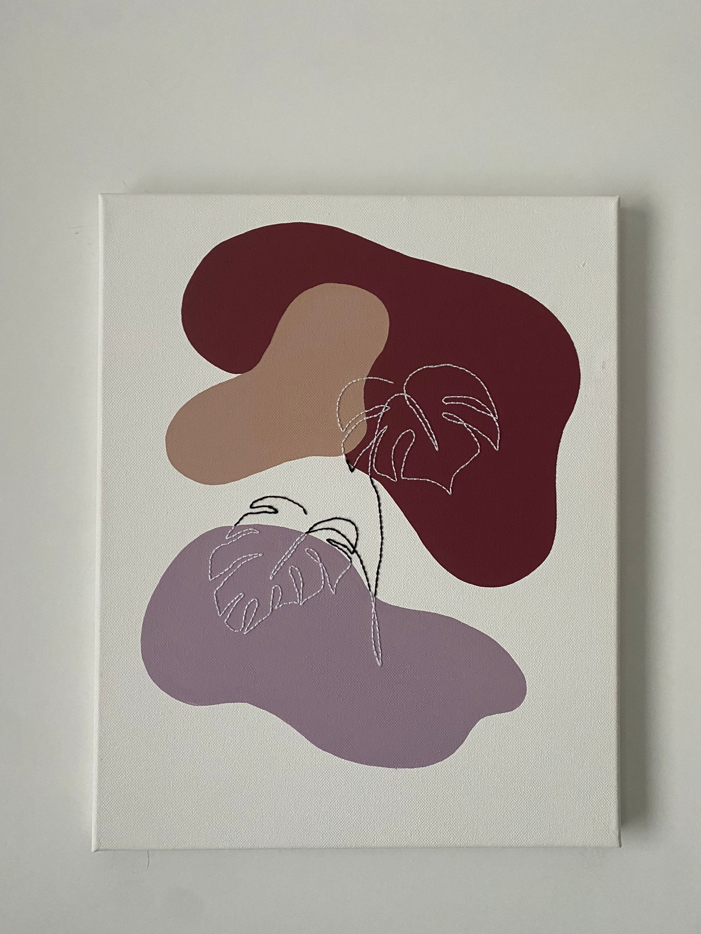 Toile Peinte et Brodée