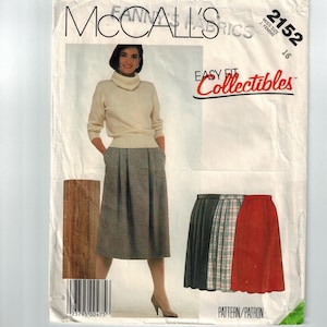 McCall&#39;s 2152 - naaipatroon vintage jaren 80 damesrok | Maat 16