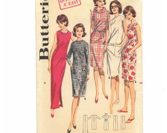 Butterick 2772 - Vintage 1960s Women's Dress Sewing Pattern | Size 16