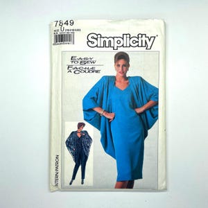シンプリシティ 7849 - 1980年代ヴィンテージ レディース アンサンブル ソーイングパターン | サイズ 16-20