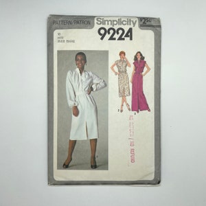 Simplicity 9224 - Vintage 1970&#39;s Women&#39;s Dress Sewing Pattern | Size 14