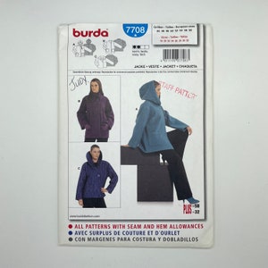 Burda 7708 - 2000&#39;s Jacket Sewing Pattern
