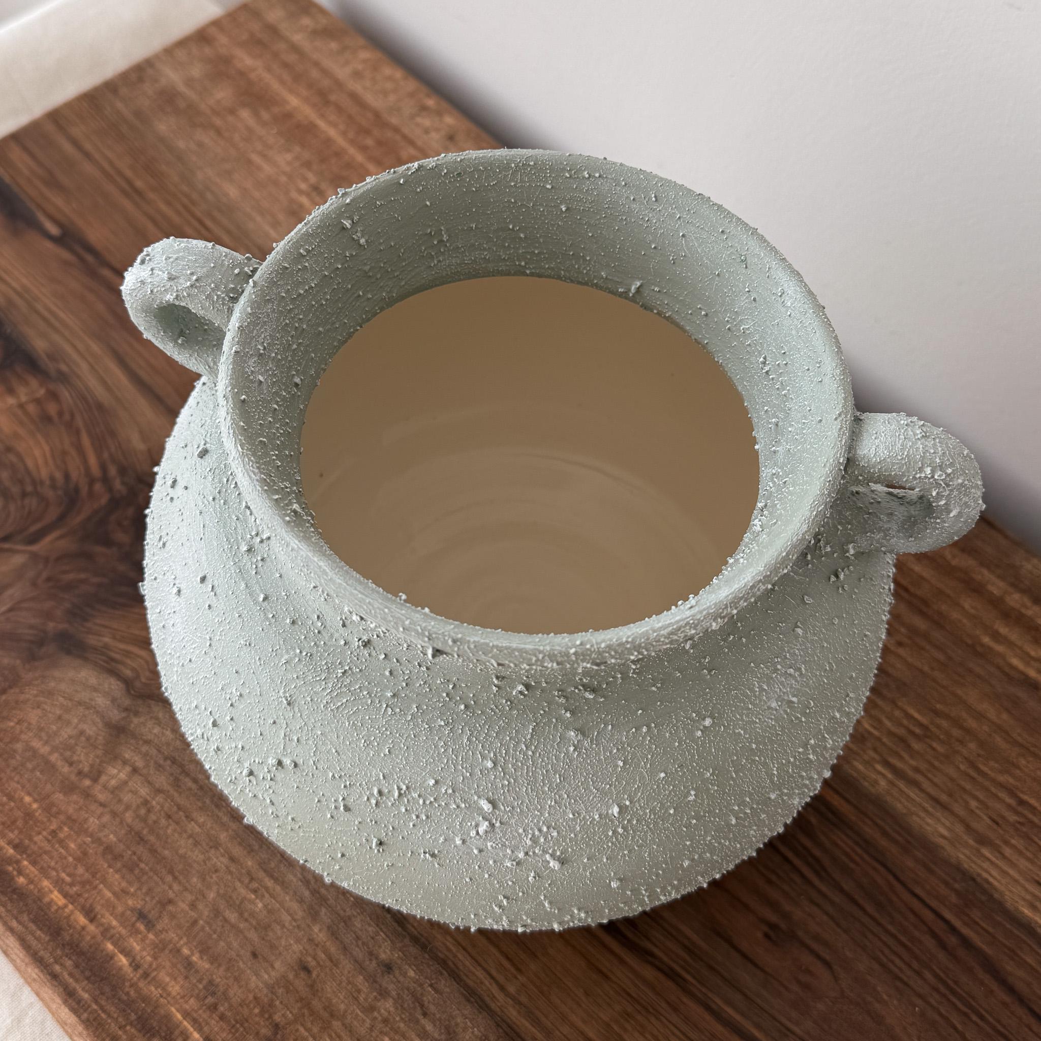 Porte-Ustensiles De Cuisine En Céramique Rayé - Pot De Rangement Pour Couverts, Baguettes, Spatules, Design épuré Avec Bac De Vidange - 5