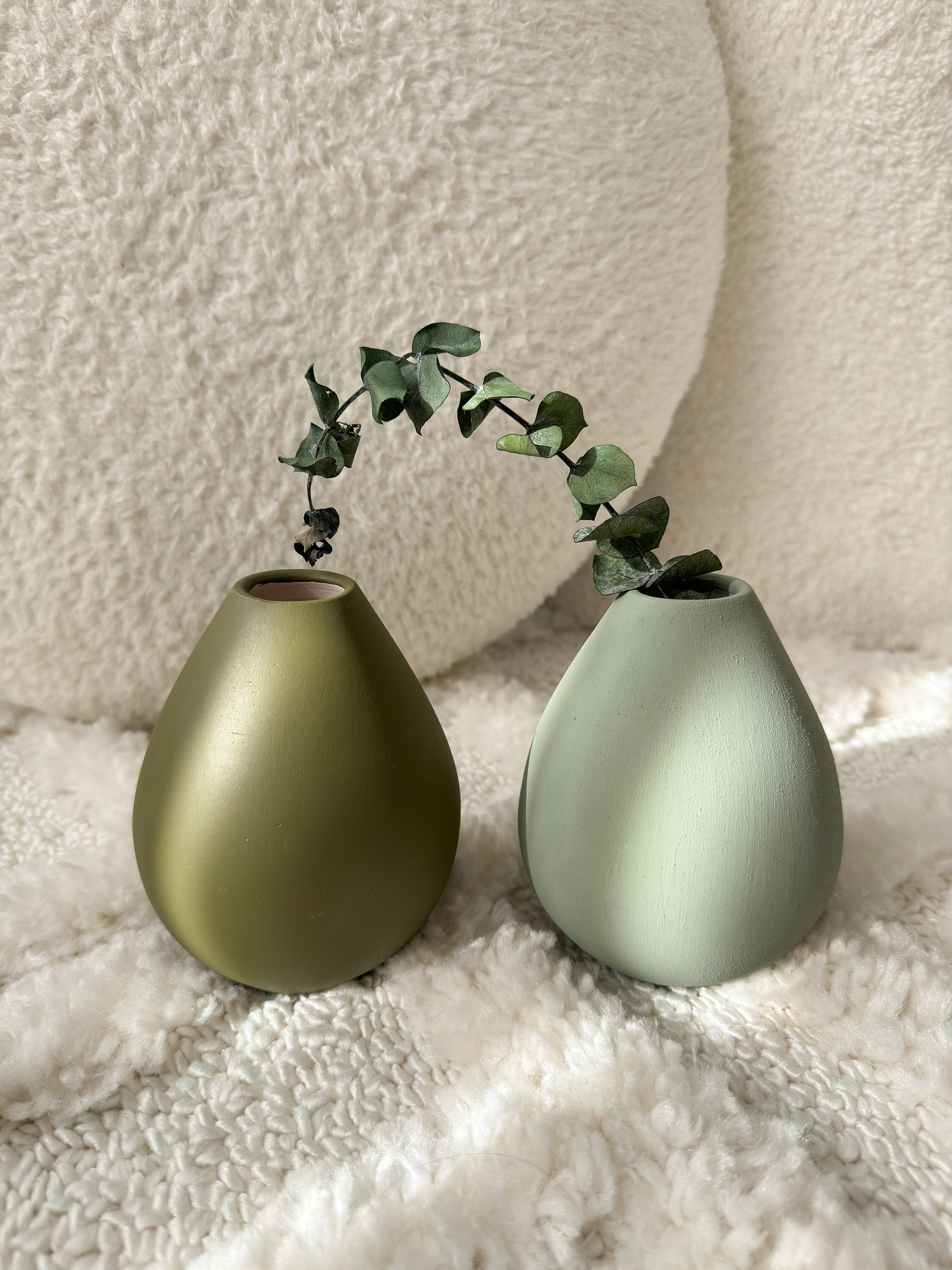 Mint green vase
