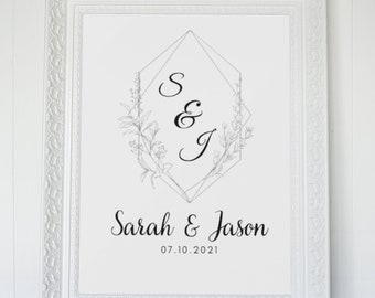 Elegant Wedding Monogram, Premade Wedding Logo, Wedding Logo Design, Couple Monogram, Save The Date Logo, Wedding Initials, Wedding Date