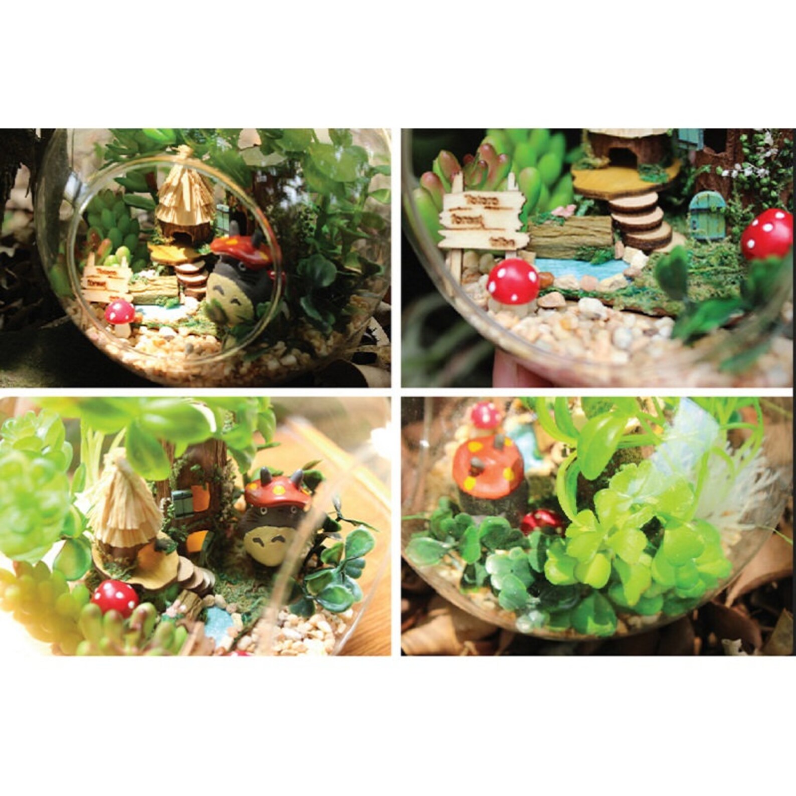 DIY Totoro Glass Ball Terrarium Glass Container Japanese Etsy