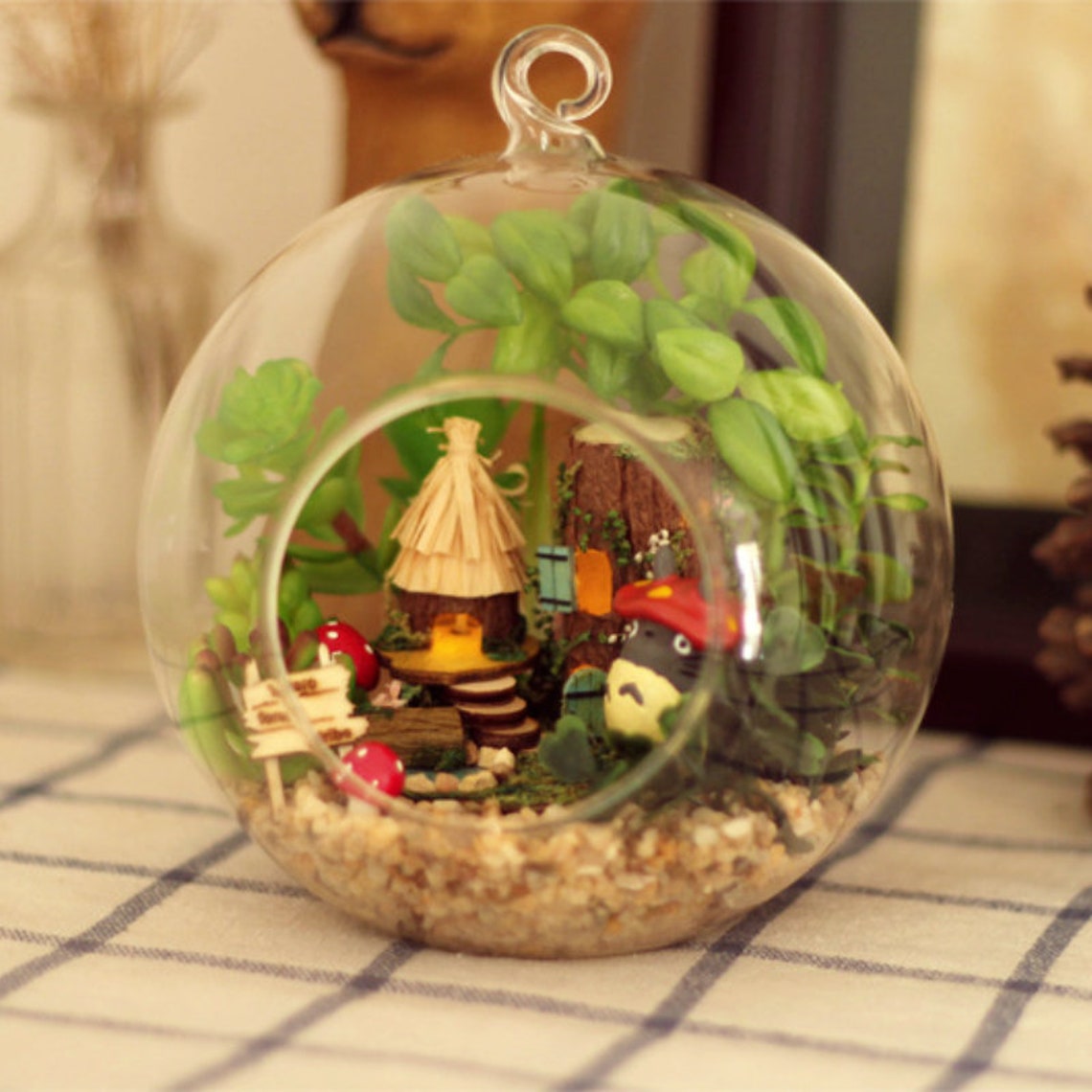 DIY Totoro Glass Ball Terrarium Glass Container Japanese Etsy