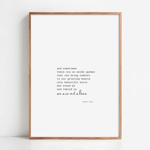 Non sei solo - Stampa di poesia digitale, poesia stampabile, arte murale ispiratrice, stampe artistiche