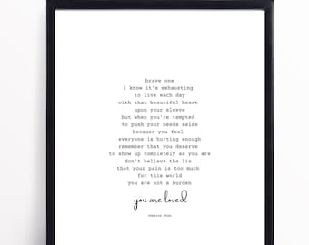 You Are Loved - Poetry Print (A4 Digital Download)