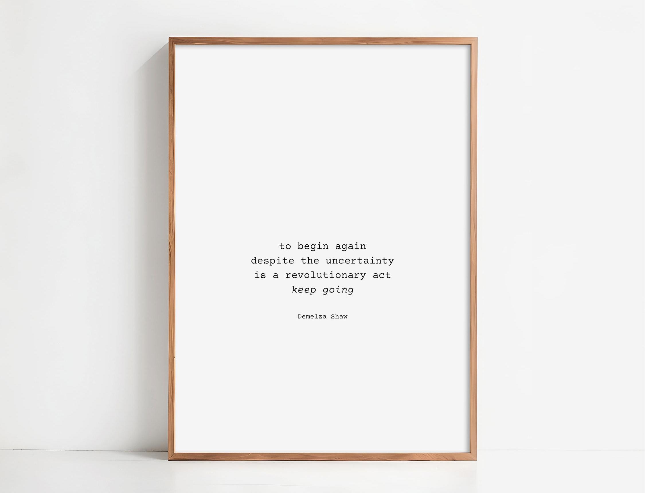 Begin Again - Poetry Print (A4 Digital Download) - Etsy