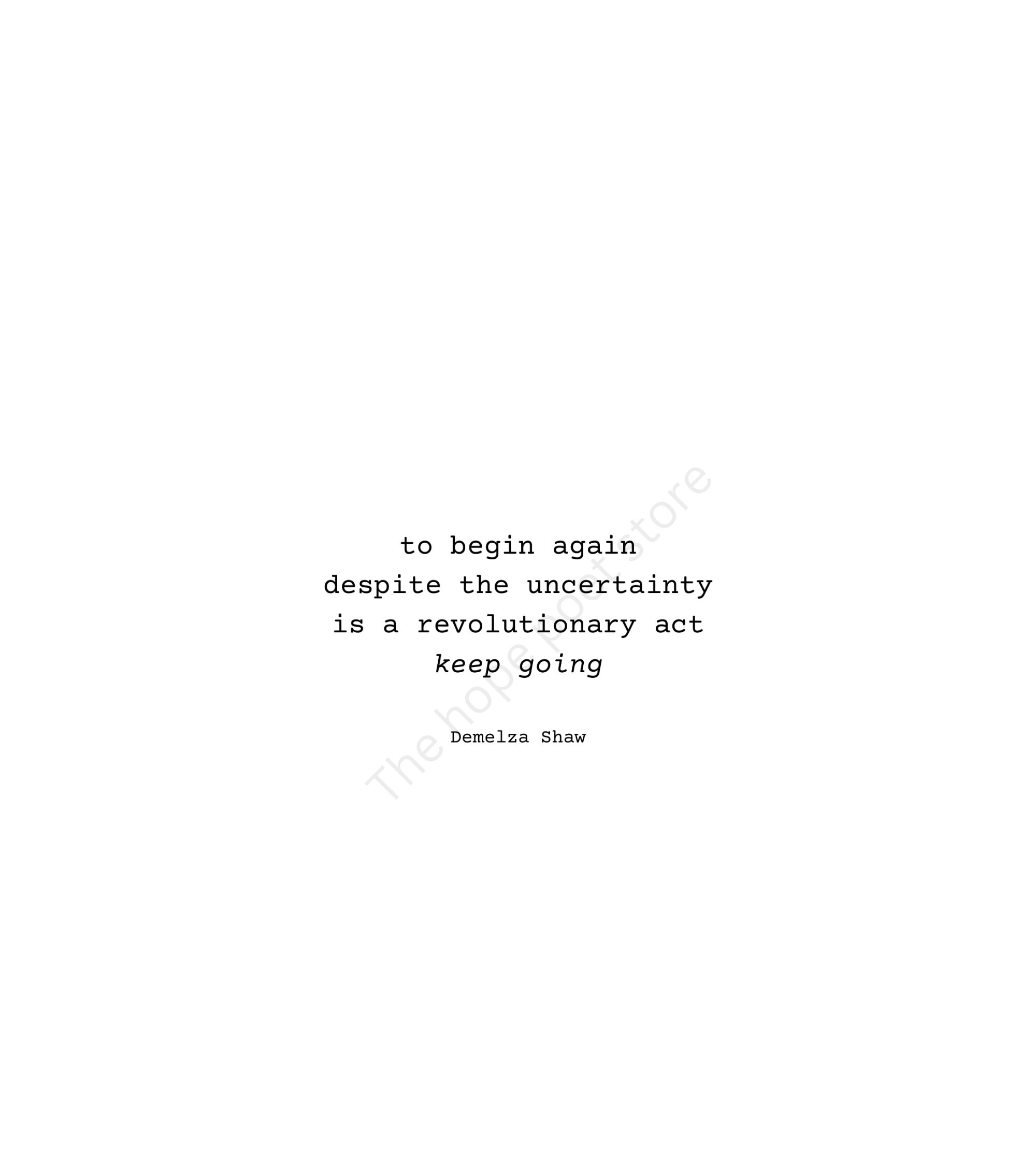 Begin Again Poetry Print A4 Digital Download - Etsy