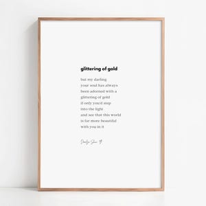 Brillo de oro - Poesía impresa A4 (Descarga digital)