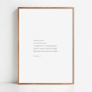 Supernova Poem Print: Inspiring A4 Wall Art (Digital Download)