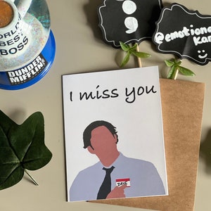 Jim Halpert | The Office Emotionale Grußkarte | Erhebende Unterstützung | Emotionale Karten mit Umschlag