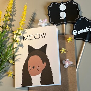 Pam Beesley | Fantasia de gato | o cartão emocional do escritório | Apoio edificante | Cartas Emocionais com Envelope