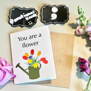 Você é uma flor | cartão emocional | Elevador | Cartas Emocionais com Envelope