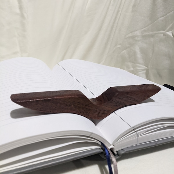 Wooden Book Page Holder | 6" Thumb grip Page Holder | Reading Accessory