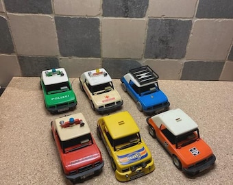 Playmobil, Klicky, Geobra, lot de voitures vintage, années 70/80
