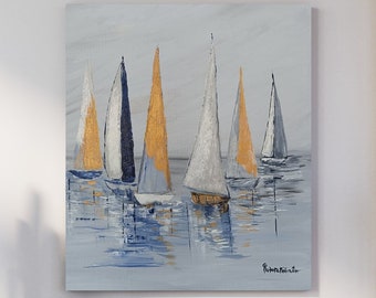 Sailing acrylic handmade on canvas 50*60
