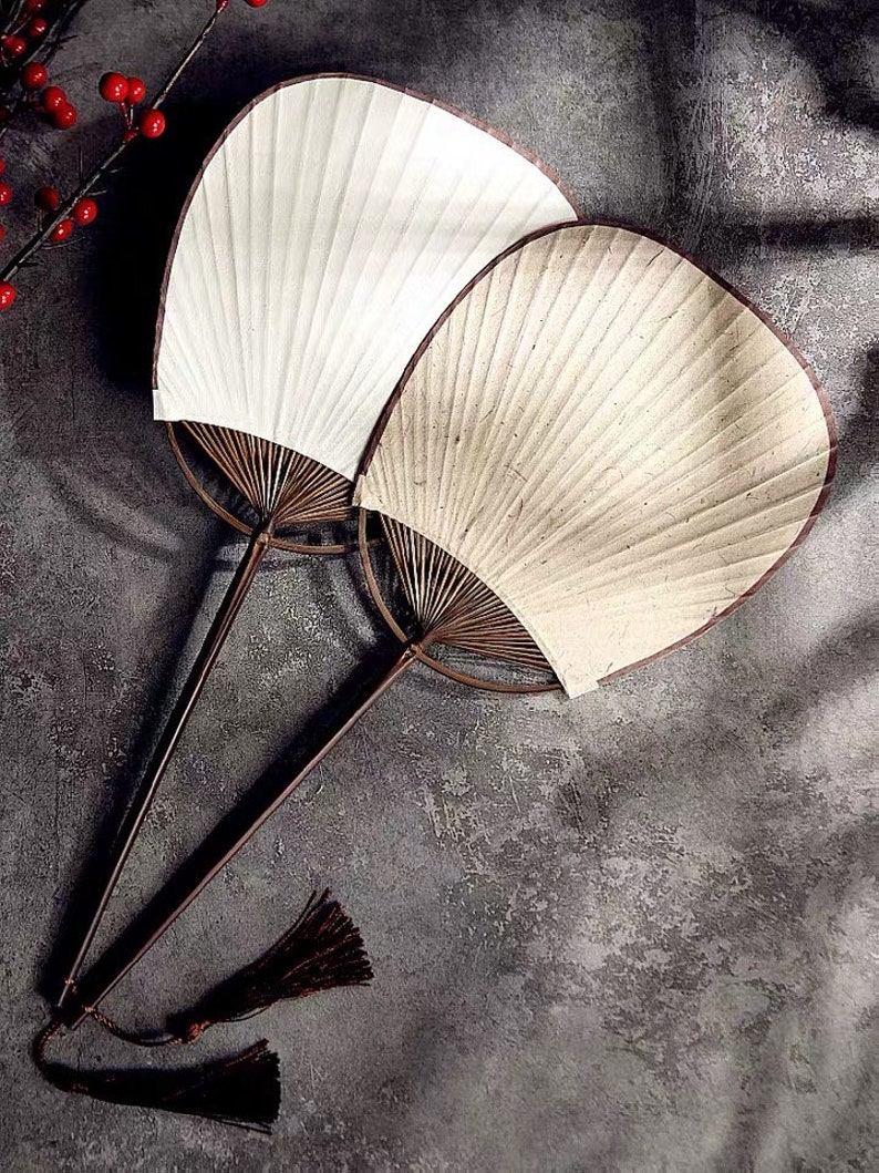 Handmade Japanese Paper Fan Japanese Vintage Uchiwa Etsy