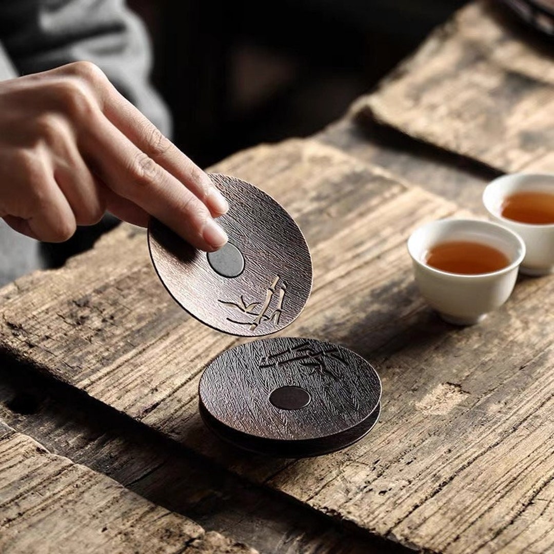 6 Handmade Tea Pot Holder Pottery Plate Made of Metal Etsy