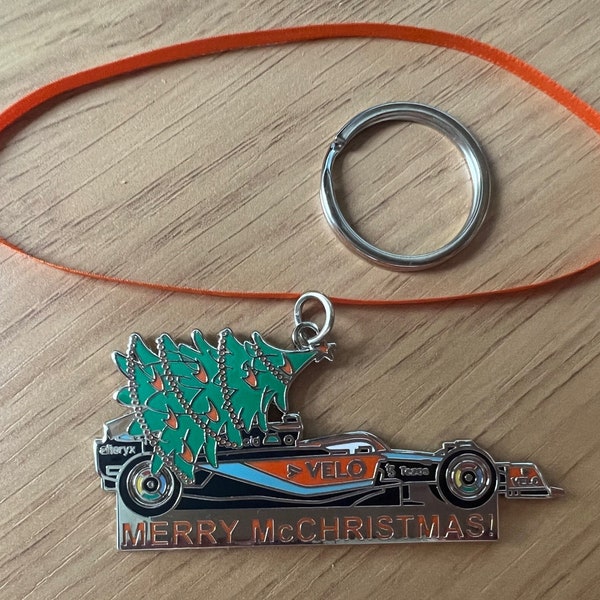 McTreeDec! The McLaren 2022 Car with a festive addition - The MCL36 Christmas Decoration/Keyring, F1, Formula 1