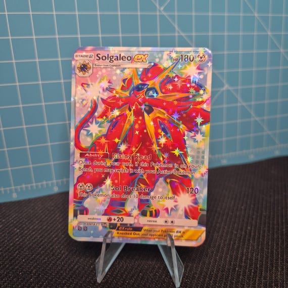 shiny solgaleo pokemon card Solgaleo EX B1a / Crimson Blaze / Pokemon tcg quality custom Card