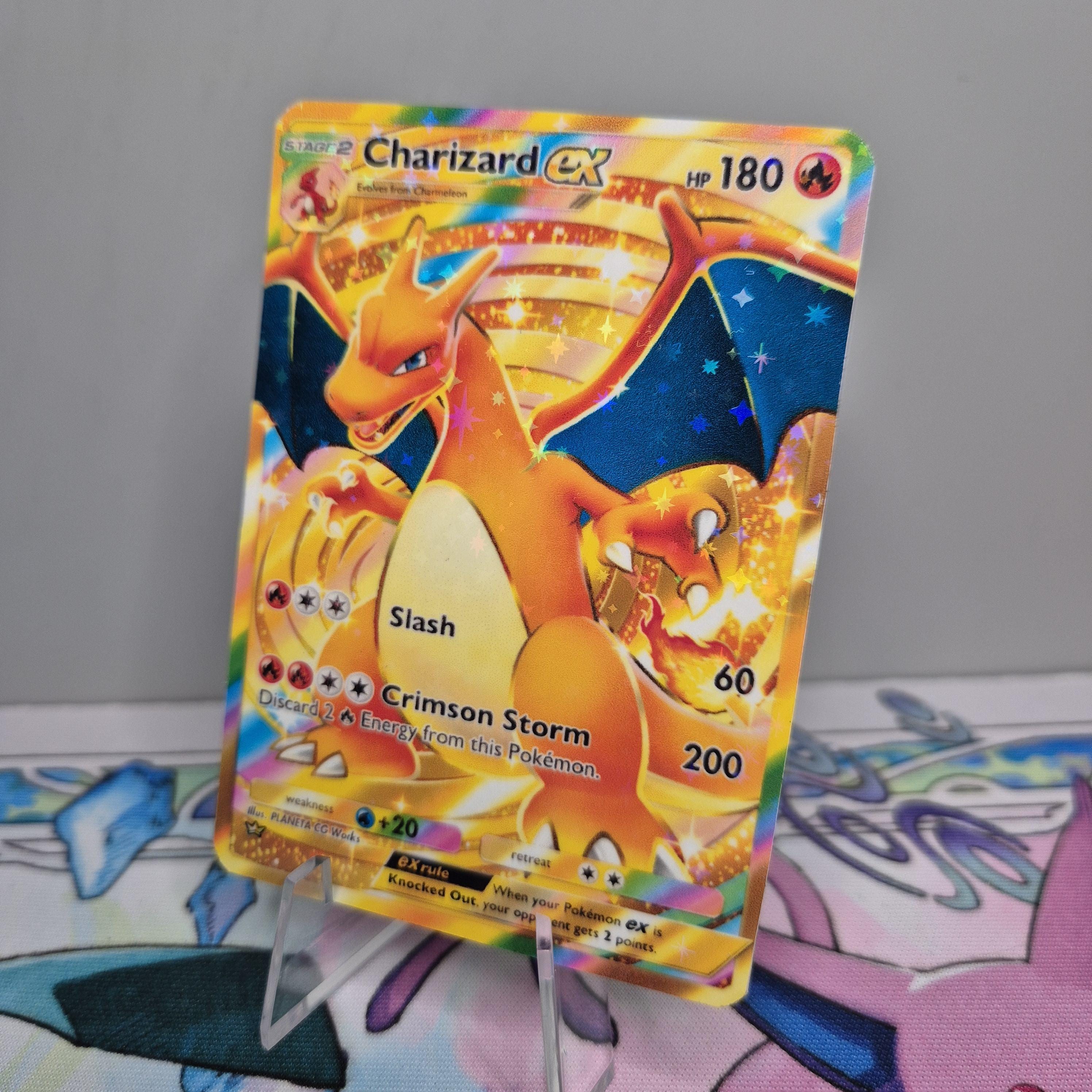 Charizard ex gold - Etsy Polska