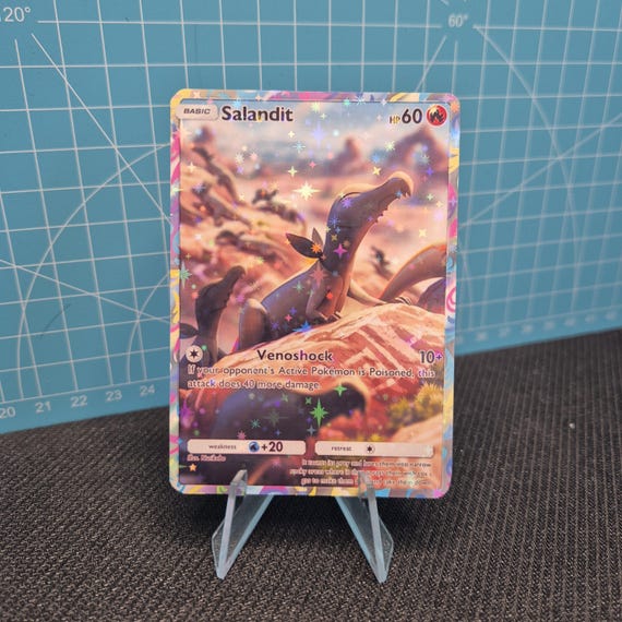 Salandit A1a 71 / Mythical Island / Pokemon tcg quality custom Card Salandit A1a 71 / Mythical Island / Pokemon tcg quality custom Card