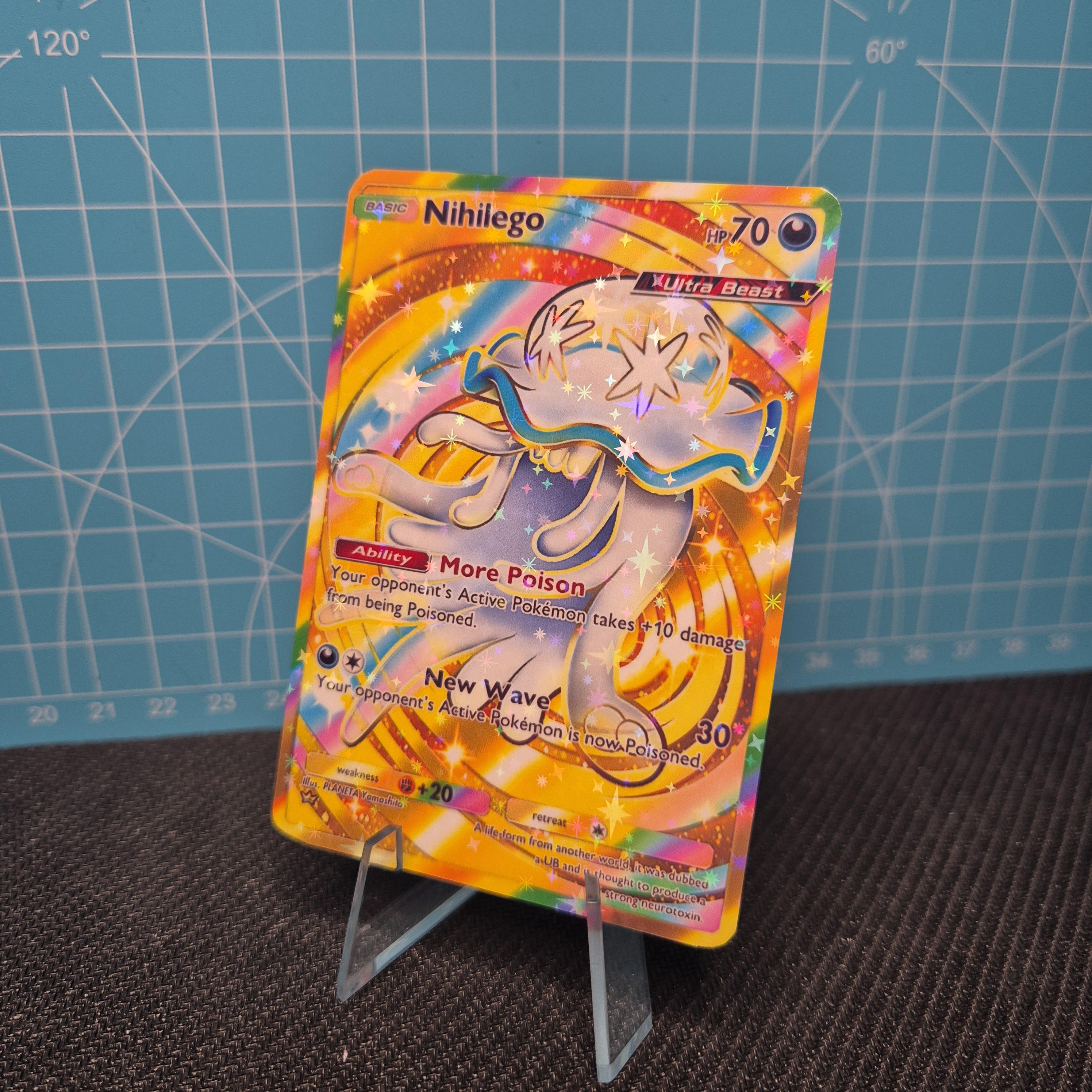 nihilego pokemon card SV62/SV94 GX | Rare Ultra | Hidden Fates Shiny Vault Colorless Artist Nihilego A3a / Extradimensional Crisis