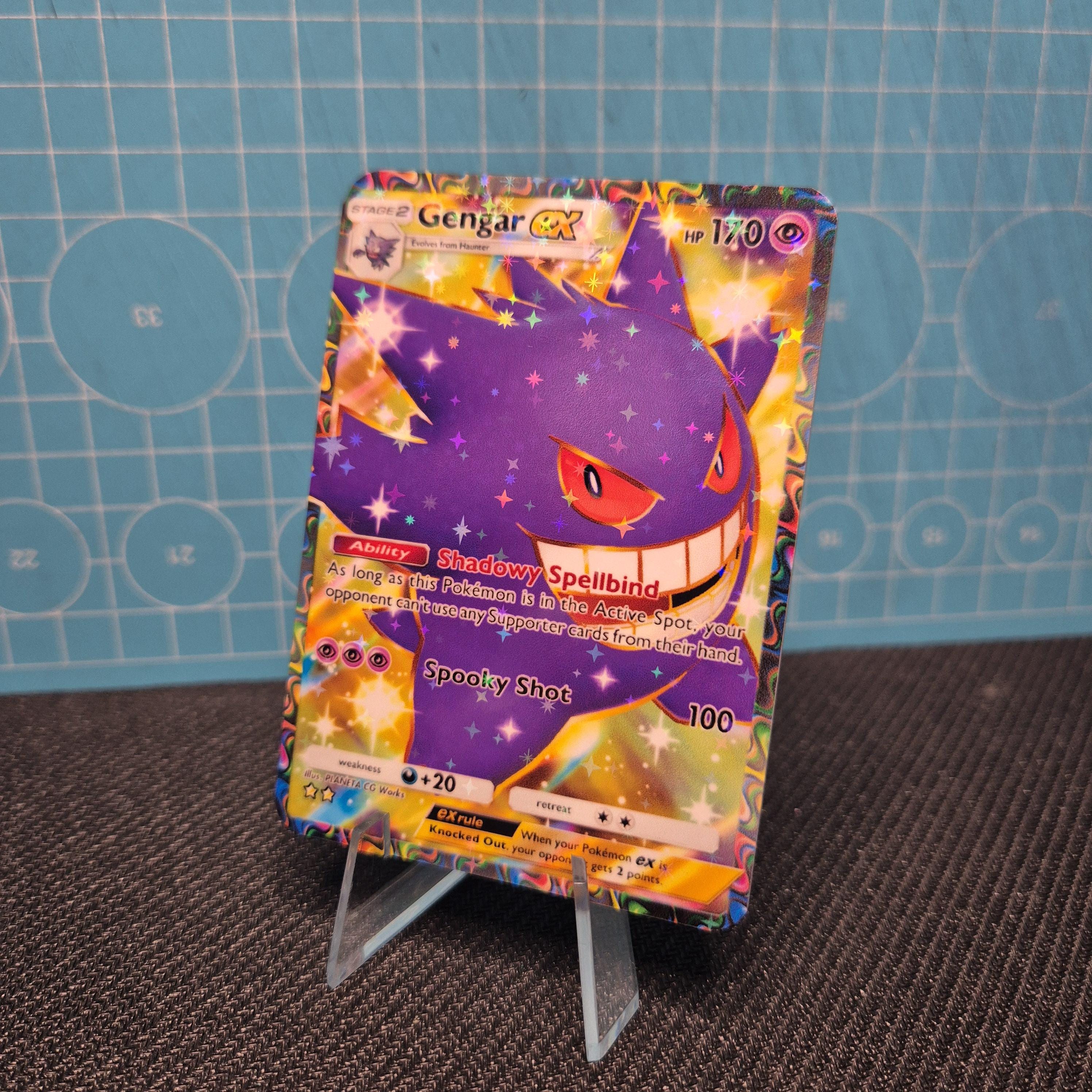 gengar pokemon card stage 2 Gengar EX A1 / Genetic Apex / Pokemon Tcg Quality Custom Card