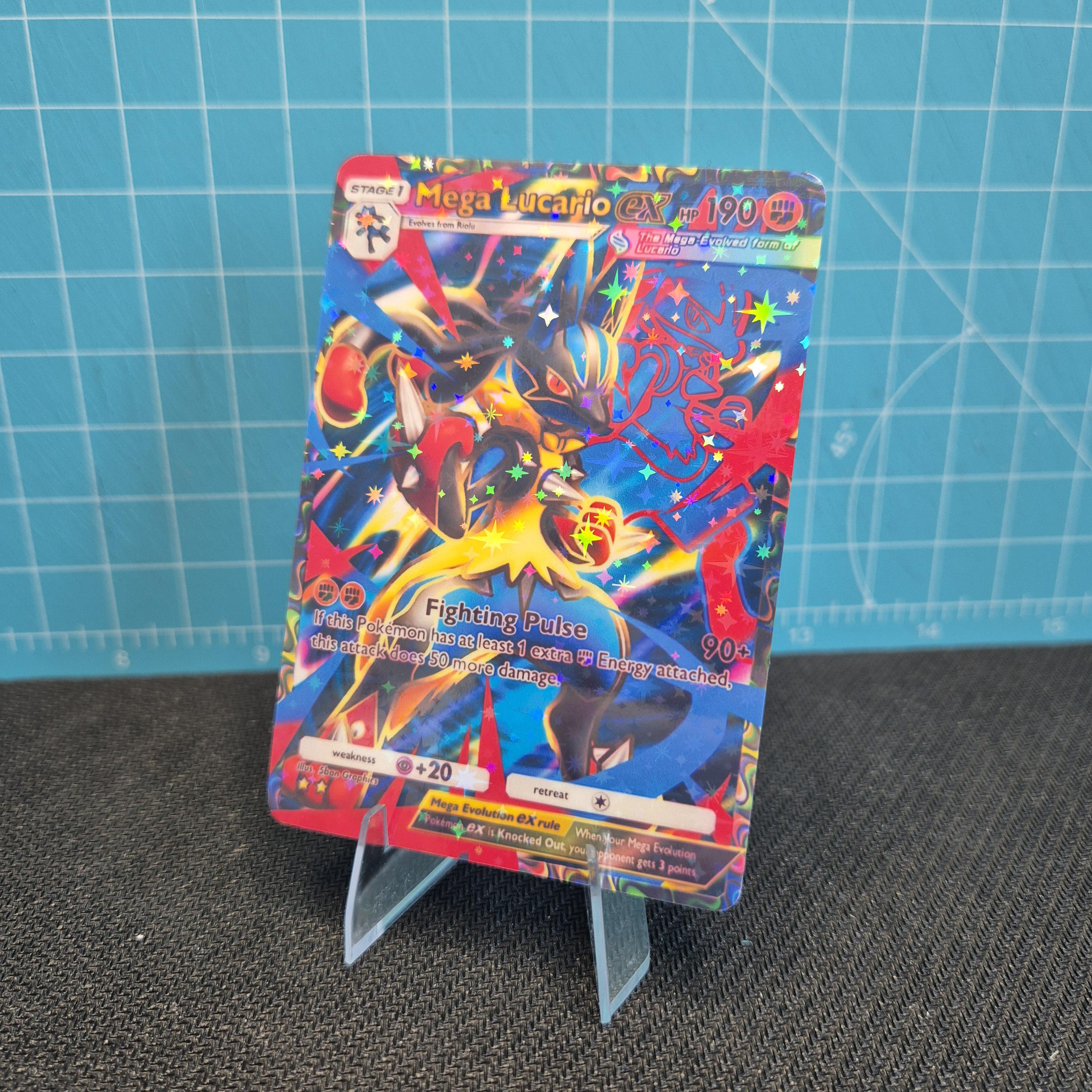 Lucario Ex Card - Etsy Lucario Ex Card - Etsy