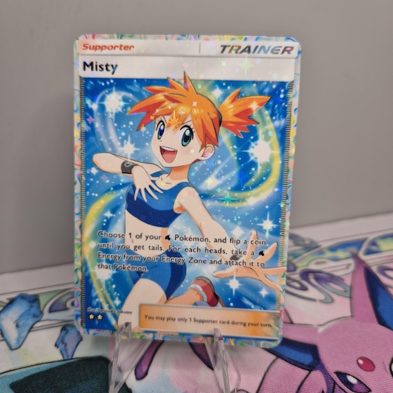 misty card pokemon pocket 3" Black 3-Ring Heavy Duty Binder