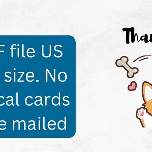 12 Printable/downloadable Thank You Cards With Dog Pictures - Etsy