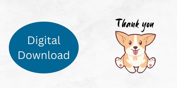 12 Printable/downloadable Thank You Cards With Dog Pictures - Etsy