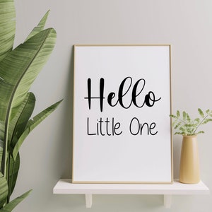 Hello Little One Nursery Home Decor Artwork Gift for Nursery