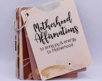 Motherhood Affirmation Cards Positive Mantras Gift for Moms