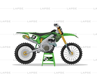 Dirtbike Print Graphic Art Wall Art
