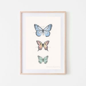 Butterfly Art Print: Hand-Drawn Insect Illustration (Digital Download)