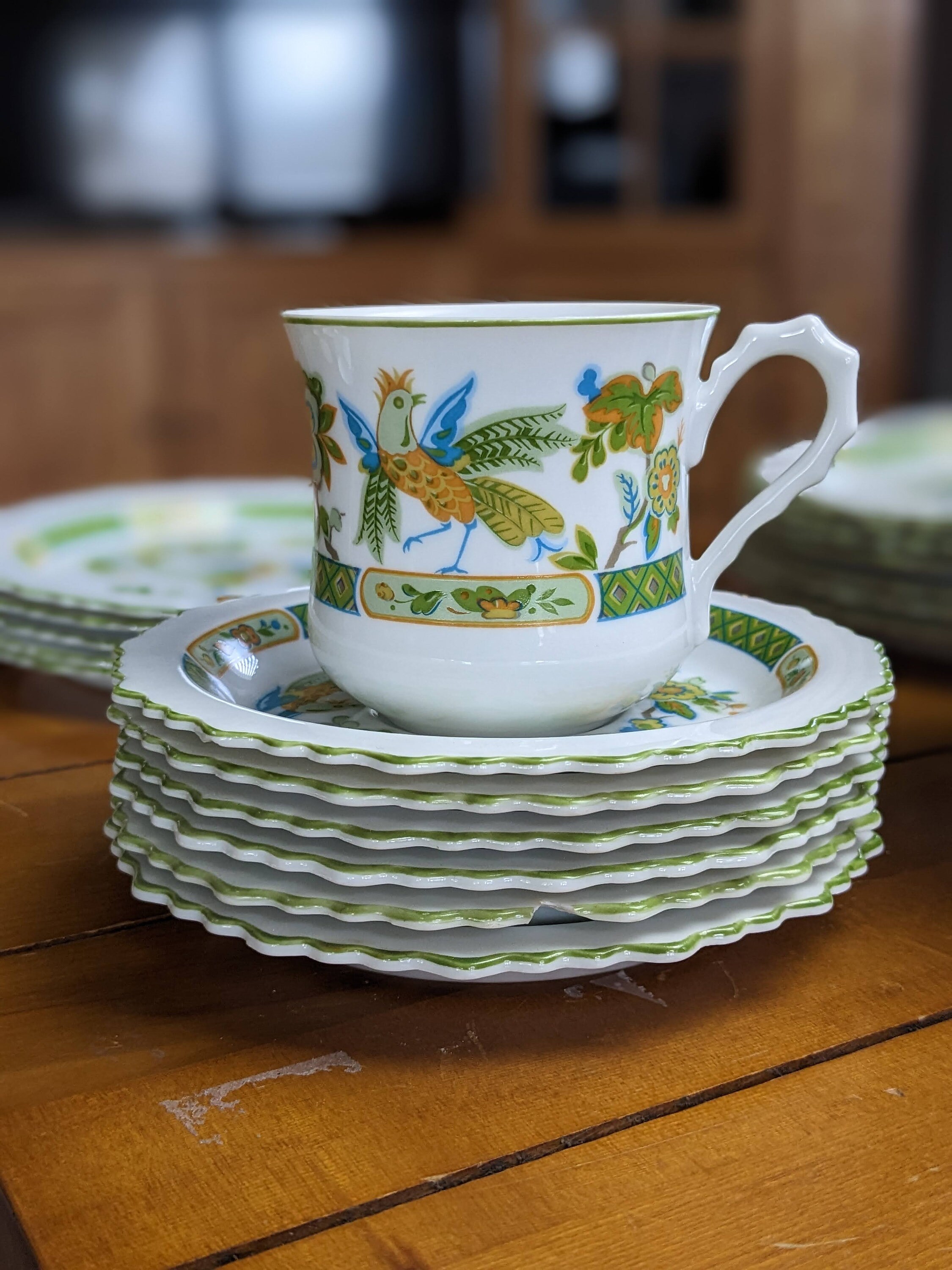 Vintage Jade Garden One World Sango japan Jade Garden/scalloped Edge