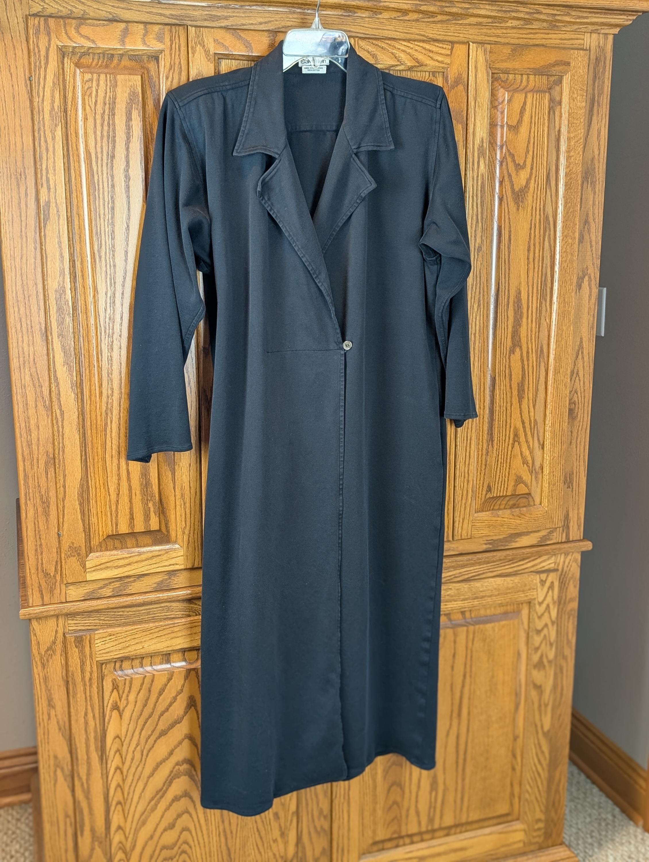knee length dresses for ladies Calvin Klein Sweater Dress Black Wool Size Extra Small Cowl Neck Long –  Celebrity Owned main image 0