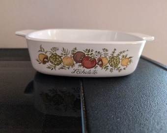 Corning Ware 1970s Spice o' Life 1-Quart Saucepan Casserole  A-1-B L'Echalote, No Lid.