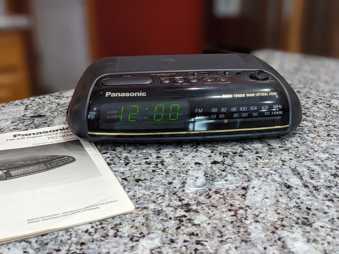 National Panasonic AM/FMラジオ RC-6236 Vintage Panasonic RC-6236 Flip Alarm Clock AM/FM Weather