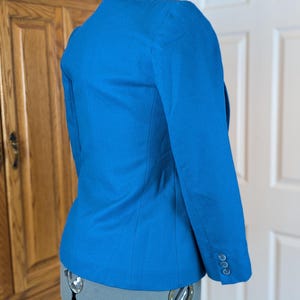 Pendleton Petite Wool Blazer Blue Vintage Women’s Jacket Tailored Career Coat Made USA, Size 4P image 6