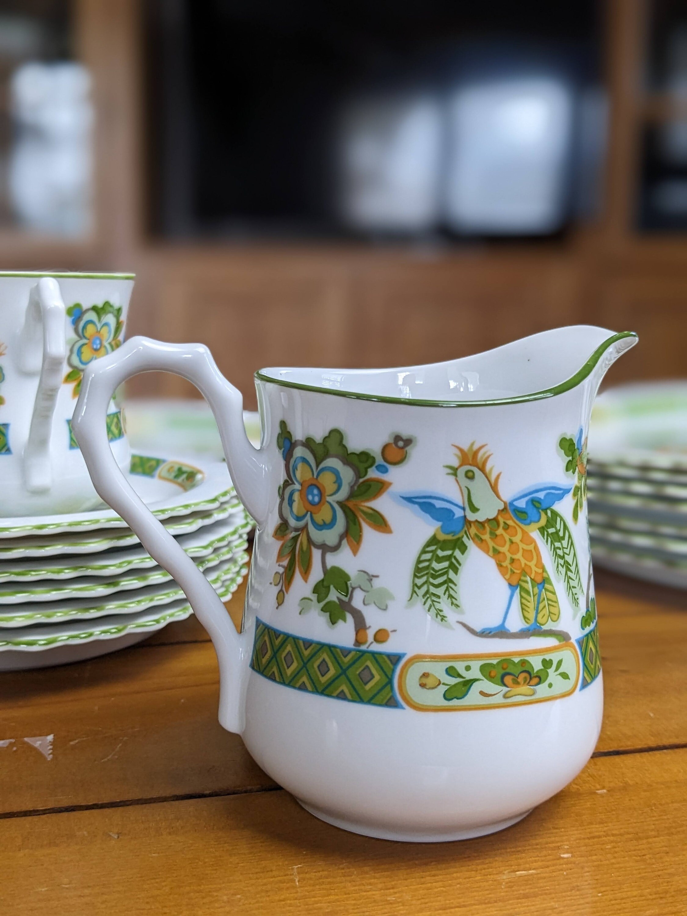 Vintage Jade Garden One World Sango japan Jade Garden/scalloped Edge