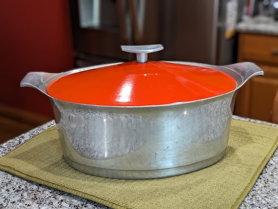 Vintage Griswold Aluminum Enamelware Roaster 99 Pan Orange/reddish