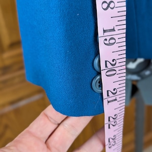Pendleton Petite Wool Blazer Blue Vintage Women’s Jacket Tailored Career Coat Made USA, Size 4P image 3