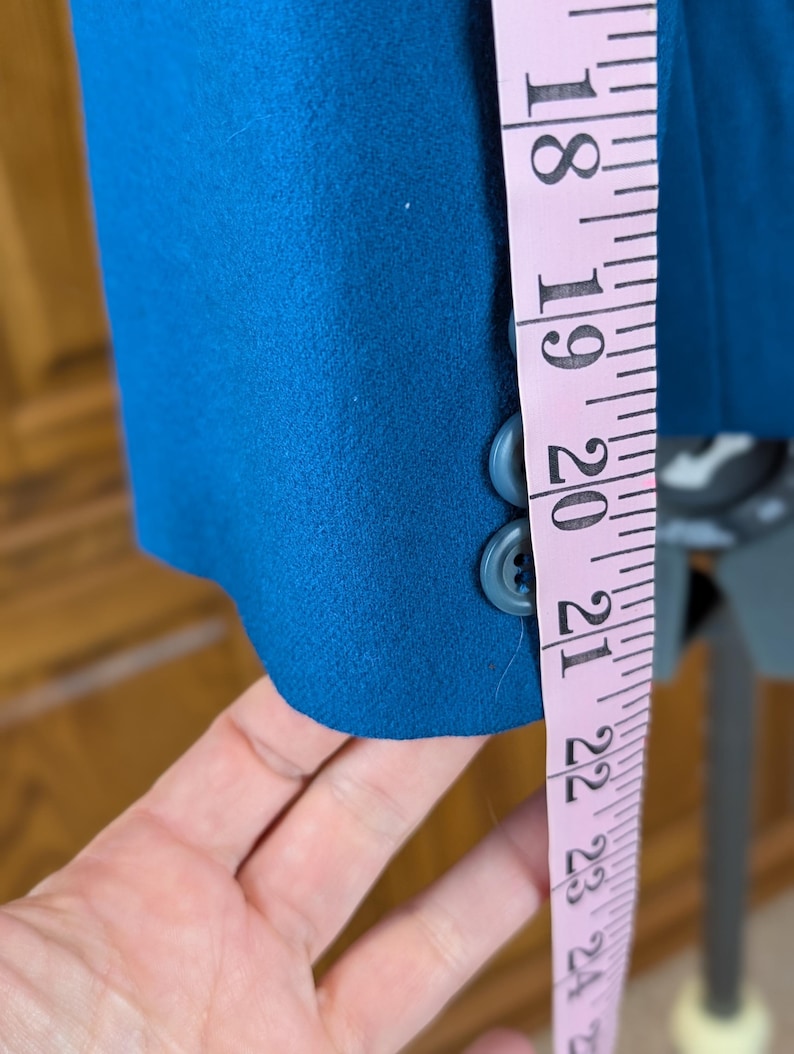 Pendleton Petite Wool Blazer Blue Vintage Women’s Jacket Tailored Career Coat Made USA, Size 4P image 3